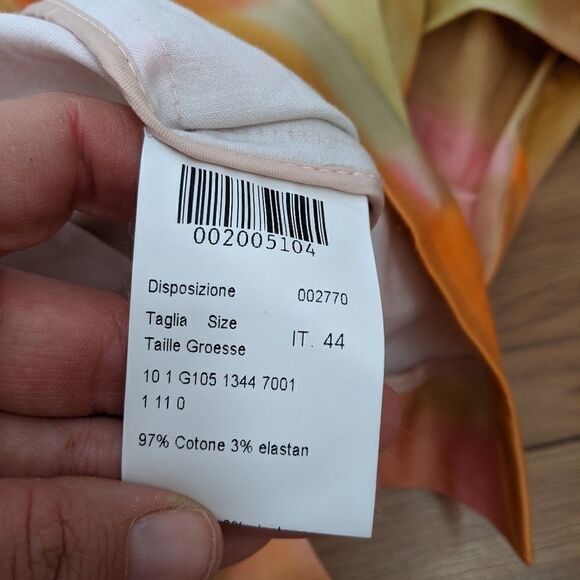 PIAZZA sempione - pastel watercolor blazer suit jacket two buttons and pockets - Picture 8 of 12